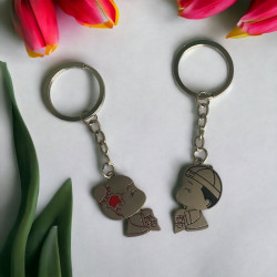 Ключодържател за влюбени Метален  - Момче и Момиче