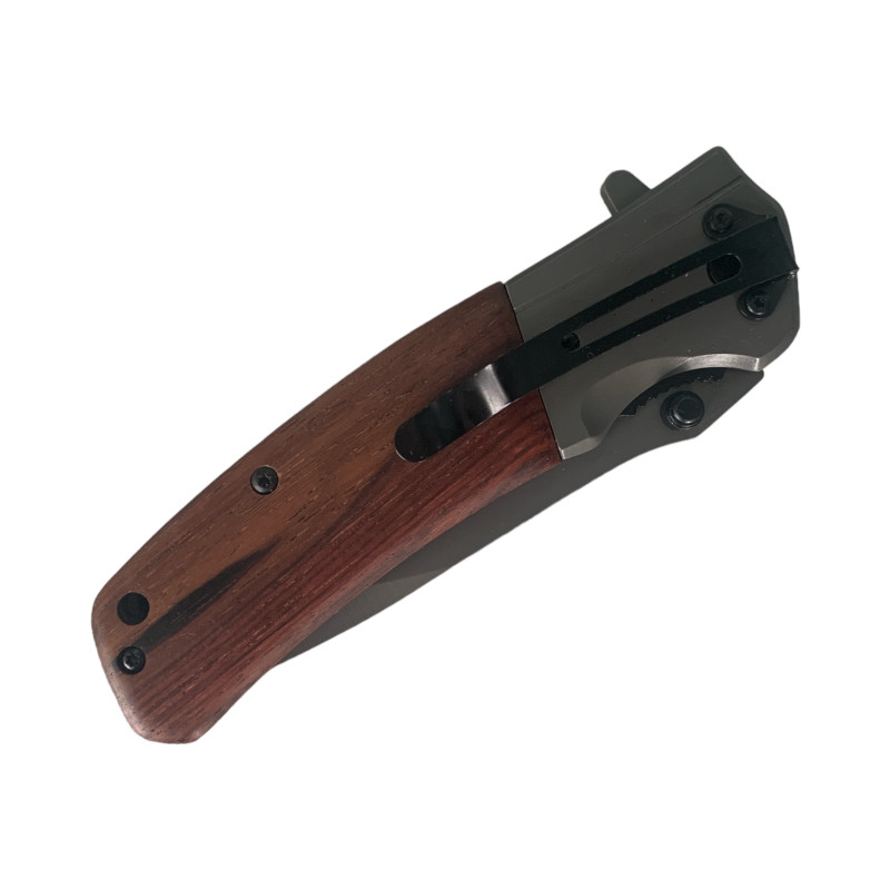 Browning DА98 - Сгъваем автоматичен масивен нож с дървени чирени