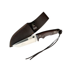 Ловен нож фултанг с махагонова дръжка и кожена кания - Tod Beg