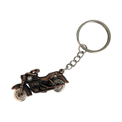 Метален ключодържател форма на мотор ретро Кафеникав