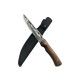 Сила и издръжливост в руски стил Ловен нож охотник със стомана 65х13 и кания, модел FB1710