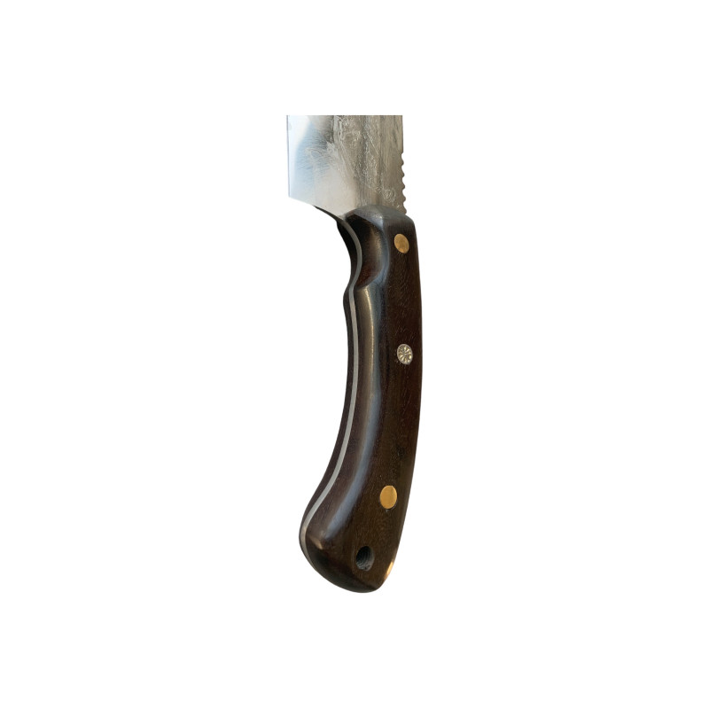 Изкуство и елегантност Ръчно кован нож тип сатър фултанг с абаносова дръжка