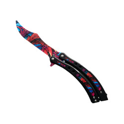 Изпълнявайте смели движения с нож пеперуда тренировъчен, със затъпено острие - ALIEN SKIN CS GO, butterfly knife trainer