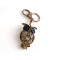 Ключодържател с блестящ акцент Метален дизайн с кристали и прелестна фигурка на бухал за стилни дами