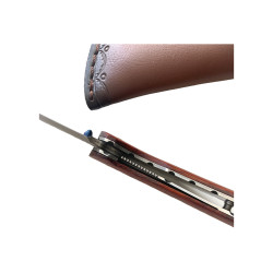 Сгъваем джобен нож от дамаска стомана и палисандрово дърво