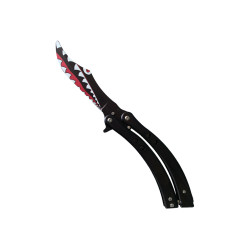 Нож сгъваем тип пеперуда незаточен за правене на трикове -model Акула