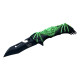Dark Side DS-A066 автоматичен сгъваем нож с фосфорно зелен прилеп на дръжката