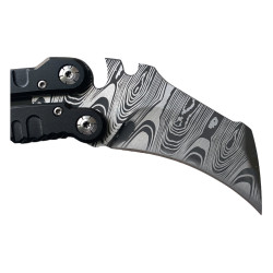 Tactical Karambit Folding Knife нож карамбит острие в стил Дамаск Tactical Karambit Folding Knife нож карамбит острие в стил Дамаск