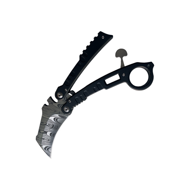 Tactical Karambit Folding Knife нож карамбит острие в стил Дамаск