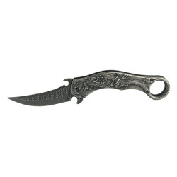 Метален сгъваем полуавтоматичен джобен нож с острие Trailing Point