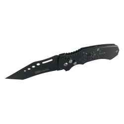 Сгъваем автоматичен нож Columbia с гравиран череп и тефлоново покритие