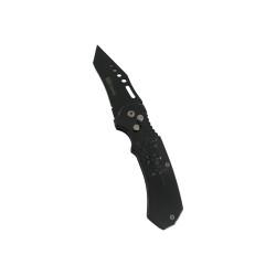 Сгъваем автоматичен нож Columbia с гравиран череп и тефлоново покритие