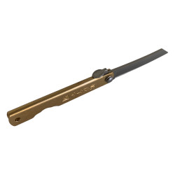 Сгъваем джобен нож Higonokami - изтънчено японско майсторство в златист цвят с месингова дръжка