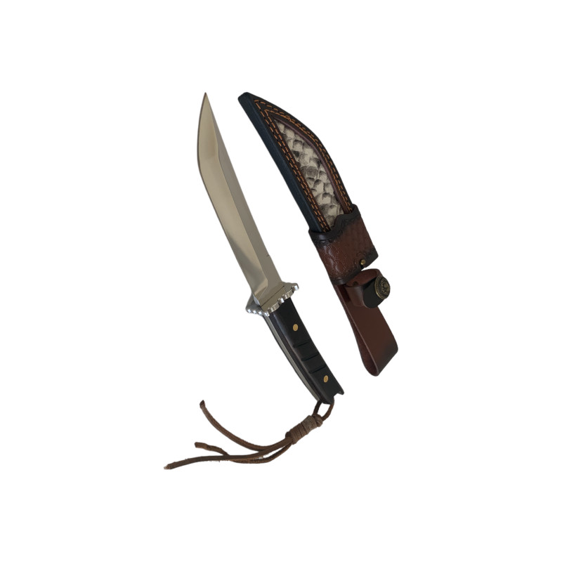 Mark 9CR18MOV - Военен ловен нож с абаносова дръжка за оцеляване и самозащита