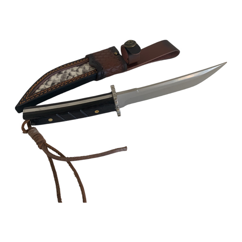 Mark 9CR18MOV - Военен ловен нож с абаносова дръжка за оцеляване и самозащита