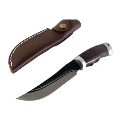 Ръчно направен ловен нож фултанг с 4x13 стомана и кожена кания