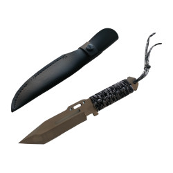 Tactical knife тактически ловен нож с паракорд и кожена кания