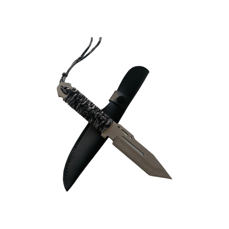 Tactical knife тактически ловен нож с паракорд и кожена кания