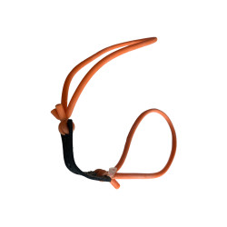 Резервен ластик за прашка объл оранжев цвят 4мм