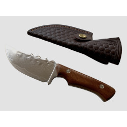 Ръчно изкован нож Heritage с дамаска стомана и кожена кания Ръчно изкован нож Heritage с дамаска стомана и кожена кания