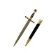 Церемониален меч с декоративни златни орнаменти и позлатен кинжал