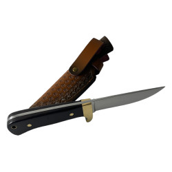 Прецизно изработен ловджийски нож "Класика" с кания от еко  кожа