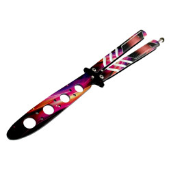 Тренировъчен Пеперуден Нож Неонов Спектър