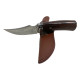 Дамаск Стил" - Ръчно изкован нож с дамаска стомана и естествена дървена ръкохватка