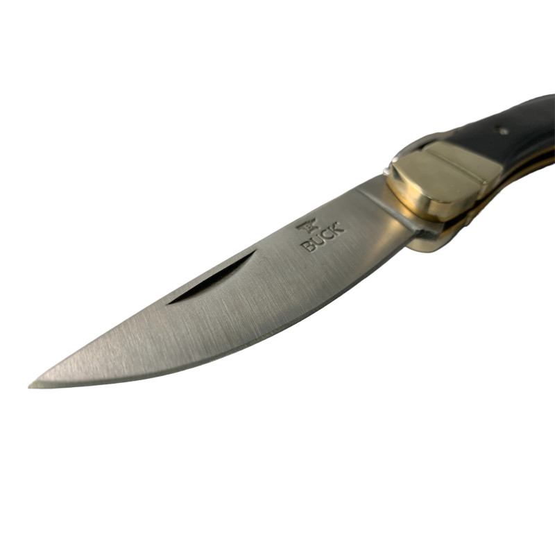 Елегантен сгъваем нож с дръжка от тъмен кориан в луксозна подаръчна опаковка