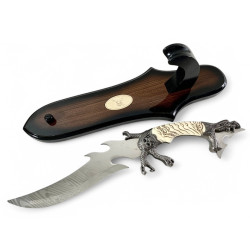 Декоративен нож "Морски вълк" с изящна дръжка и стойка