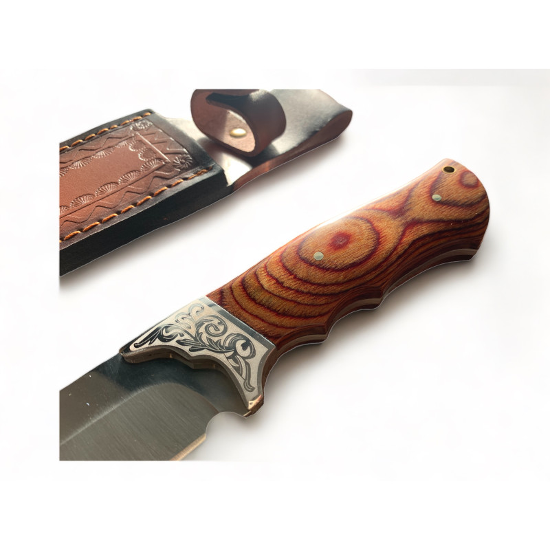 Ръчно изработен ловен нож Степен с декоративна дръжка