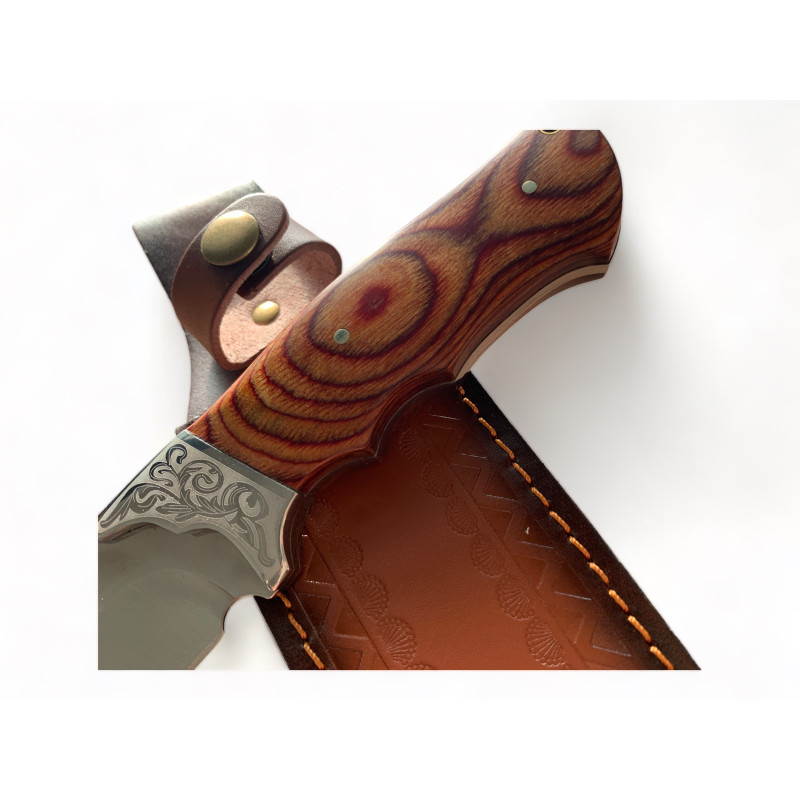 Ръчно изработен ловен нож Степен с декоративна дръжка