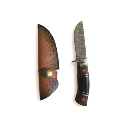 Ловен нож " Майсторски резбов" с острие от дамаска стомана