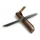 Стилен Сгъваем Нож M390 с Еко Кожена Кания