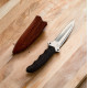 Висококачествен Ловен Нож с Дървена Кания и Клипс за Колан