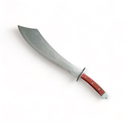 Масивна сабя с инкрустиран дракон и дървена дръжка Масивна сабя с инкрустиран дракон и дървена дръжка