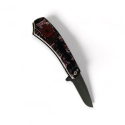 Елегантен Сгъваем Джобен Нож с 3D Принт Дизайн - Идеален за Приключения  Елегантен Сгъваем Джобен Нож с 3D Принт Дизайн - Идеален за Приключения