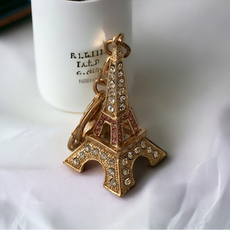 Ключодържател "Айфеловата кула" с блестящи кристали