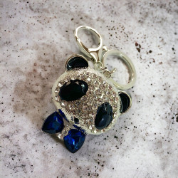 Ключодържател с бухал и сини кристални акценти - Нощна Просветленост