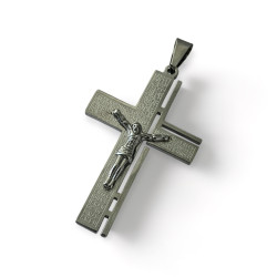 Висулка "Духовна Изящност" от Медицинска Стомана Разпятието "Divina Protezione"