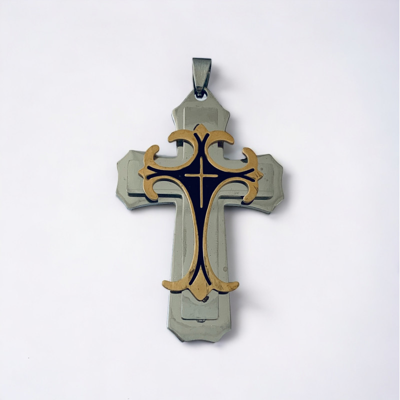 Висулка "Кръстът на Спасението" от Медицинска Стомана Стилен Кръст "Guardiano della Fede"