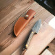 Ръчно изработен ловен нож с дървена дръжка и метални акценти