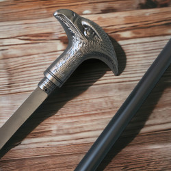 Ексклузивен Бастун с Дръжка Орел и Интегриран Кинжал за Самозащита - Наличен в Ножове Онлайн