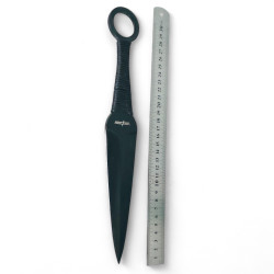 Професионална Кама нож пластина "Кунай Perfect Point" с матово черно покритие