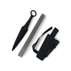 Професионална Кама нож пластина "Кунай Perfect Point" с матово черно покритие