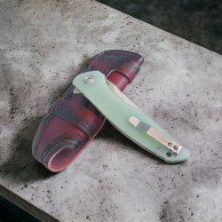 Луксозен Джобен Нож от D2 Стомана с Плавни Сачмени Лагери и Матово-Зелена Дръжка