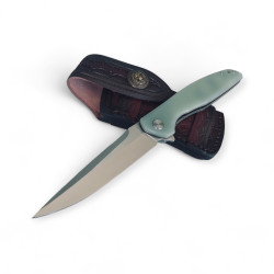 Луксозен Джобен Нож от D2 Стомана с Плавни Сачмени Лагери и Матово-Зелена Дръжка
