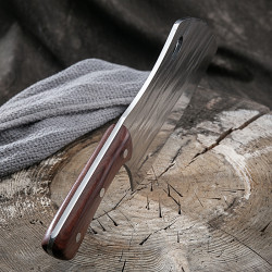 Професионален японски сатър „Blacksmith Fury“ – кована стомана и сандалово дърво