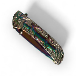 Сгъваем нож "Wild Forest" – Елегантен дизайн с гравюра на диви елени