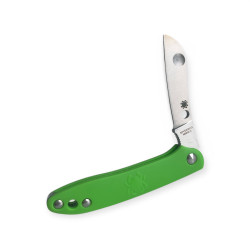 Компактен сгъваем нож с полимерна дръжка - Зелен акцент